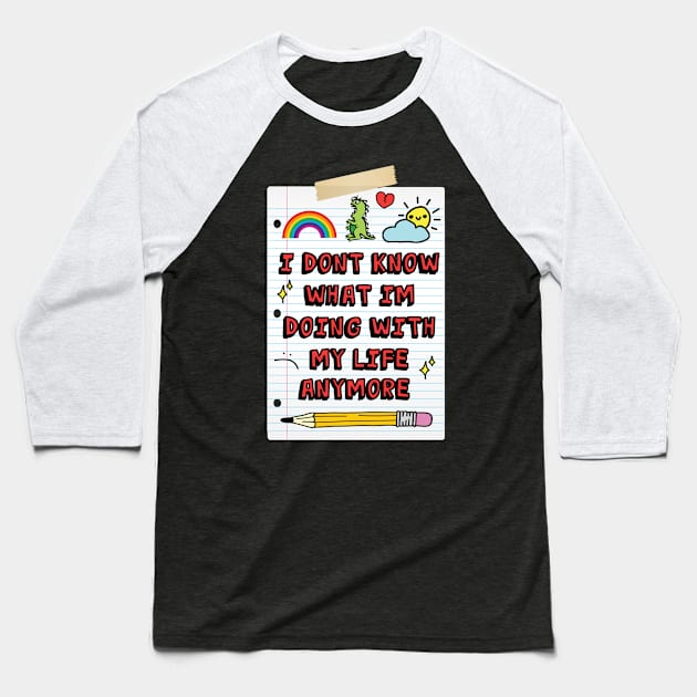 Anxiety and depression Baseball T-Shirt by saif